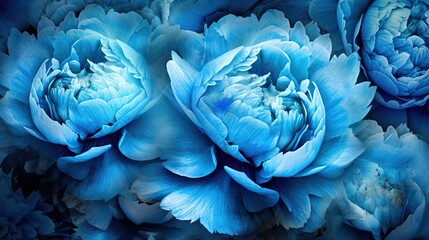  a close up of a blue flower on a black background.  generative ai