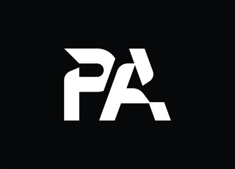 pa letter logo and monogram logo