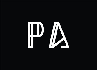 pa letter logo and monogram logo