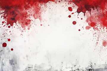 Red ink splash on white background