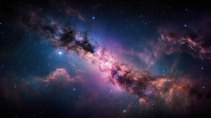Fototapeta na wymiar Exploring the Hyperrealistic Galactic Abyss - A Detailed Universe Representation