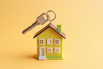 Hand Holding Keys To New Home Signifies Ownership Tiny House Held In Hand, Symbolizing Real Estate Concepts