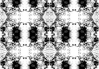 Abstract symmetrical grunge background. Seamless