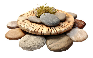 Garden Path Stones Natural Texture on Transparent background