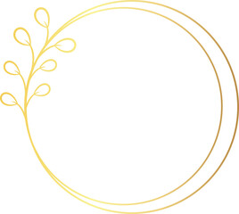 Luxury leaf circle for wedding