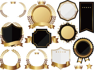 高級感のあるエンブレムセット　ゴールド