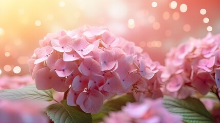  a close up of a bunch of pink flowers with a blurry background.  generative ai
