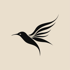 Minimal bird logo vector template 03