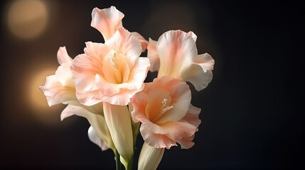  a vase filled with pink flowers on top of a table.  generative ai