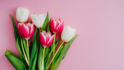 Fototapeta premium bouquet of tulips for Valentine's Day