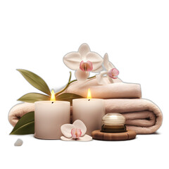Obraz na płótnie Canvas Spa day relaxation isolated on transparent or white background, png