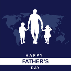 Happy Father's Day Greeting Card Design, Banner, Flyer or Poster.