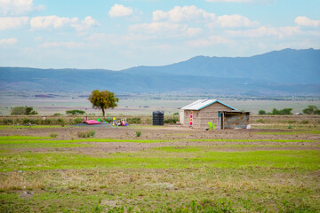 life in African village in Tanzania