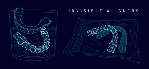 Orthodontic silicone trainer. Invisible braces aligner, retainer. © Double Brain