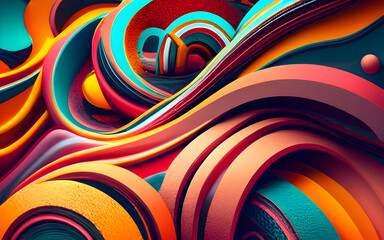 Fototapeta na wymiar 3d render colorful bright gradient contrast background, digital abstract wallpaper ai generative