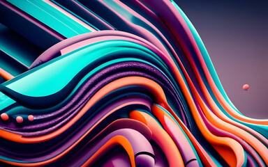 3d render colorful bright gradient contrast background, digital abstract wallpaper ai generative
