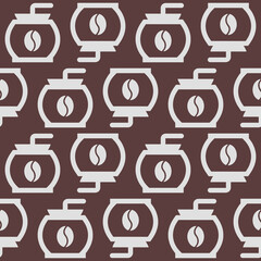 seamless pattern of coffee beans for coffee shop background. decoration cafe, place to eat and culinary events. for a coffee themed greeting card. for coffee-themed fabric motifs