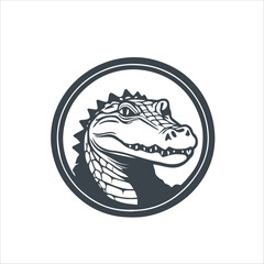 Crocodile head concept icon design illustration