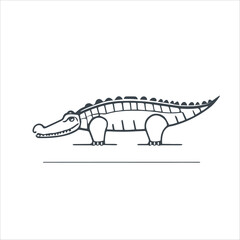 Crocodile head concept icon design illustration