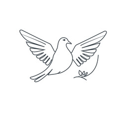 Dove symbolizing art design stock illustration