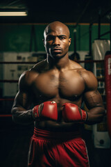 Fototapeta na wymiar Middle aged Boxer Portrait