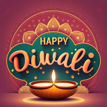 Happy Diwali Wish Card design