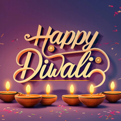 Happy Diwali Wish Card design