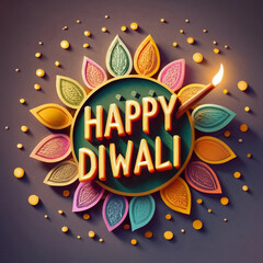 Happy Diwali Wish Card design