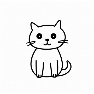 Zeichnung/ Ausmalbild - Katze