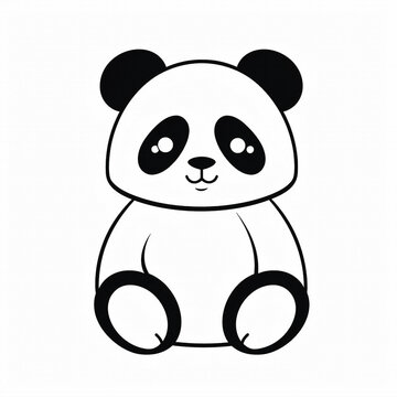 Zeichnung/ Ausmalbild - Panda