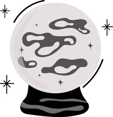 Crystal ball illustration