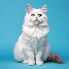 Naklejka na ściany i meble portrait of a cute cat on an isolated background