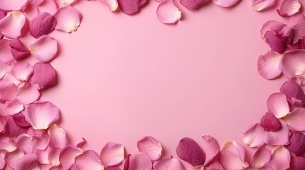  a pink background with pink flowers on it and a white border.  generative ai