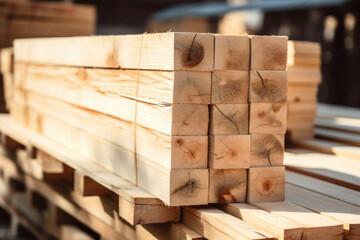 Wooden boards, lumber, industrial wood, Timber Building Materials