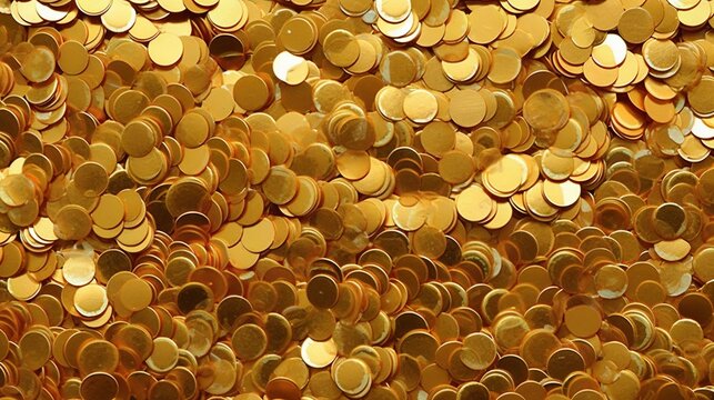  a large amount of gold coins are shown in this image.  generative ai