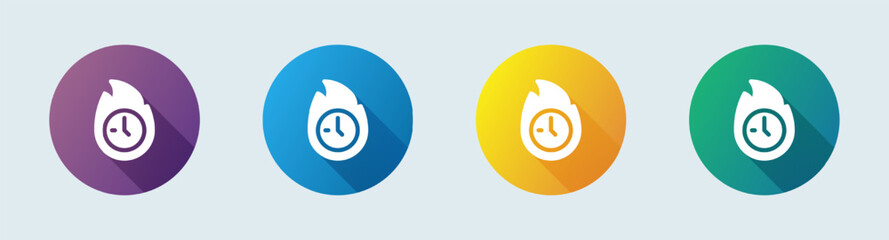 Limited solid icon in flat design style. Time signs vector illustration.