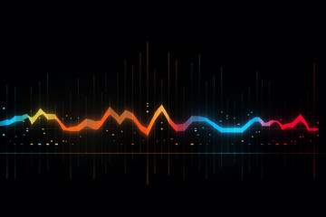 Fototapeta premium Sound waves modern sound equalizer. Radio wave icons. Volume level symbols. Music frequency. Abstract digital equalizers for music application