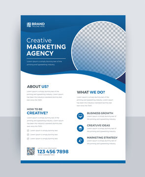 Impressive unique corporate business flyer design vector template
