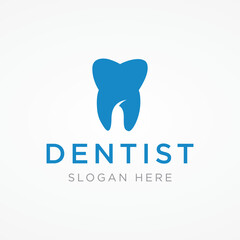 Creative dental abstract logo template design. Logo for dentist, clinic center, dental care and business.