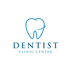 Creative dental abstract logo template design. Logo for dentist, clinic center, dental care and business.