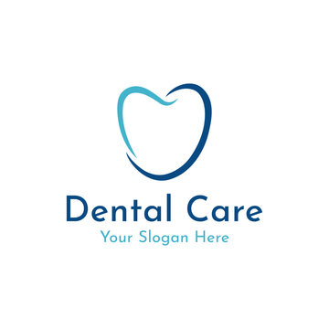 Creative dental abstract logo template design. Logo for dentist, clinic center, dental care and business.