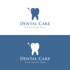 Creative dental abstract logo template design. Logo for dentist, clinic center, dental care and business.