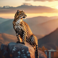 Leopard on the rock