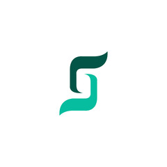 S Leaf Logo Design. Letter S Icon
