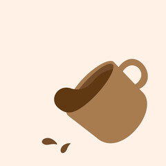 Hot Coffee cup vector illustration. Decorative Design for Cafeteria, Posters, Banners, Cards
