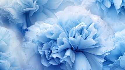  a close up of a blue flower on a white background.  generative ai