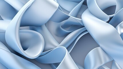  a very large amount of blue fabric on a white background.  generative ai