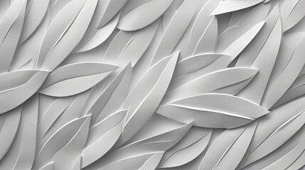  a close up of a pattern of leaves on a white background.  generative ai