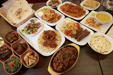 food on a table