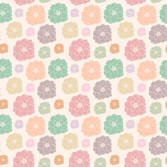 Floral pattern. Design for wallpaper, wrapping paper, fabric. Vector seamless background with decorative flowers